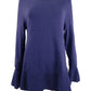 Style & Co Women's Ruffle Hem Knit Sweater Purple Size Petite Large