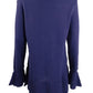 Style & Co Women's Ruffle Hem Knit Sweater Purple Size Petite Large