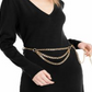 INC International Concepts Women's Chain Belt Sweater Tunic Black Size Petite Medium