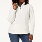 Karen Scott Women's Zip Neck Top White Size Petite Small