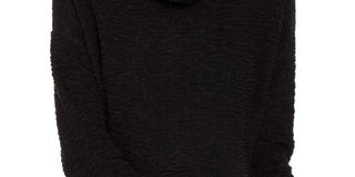 Eileen Fisher Women's Textured Long Sleeve Turtle Neck Sweater Black Size X-Large