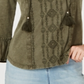 Style & Co Women's Peasant Top Green Size Small