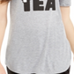 Love Tribe Junior's Spill the Tea Graphic T-Shirt Gray Size Small