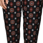 Hippie Rose Women's Yummy Floral Cozy Jogger Pants Black Size Medium