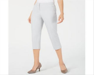 Alfani Women's Straight Leg Capri Pants Gray Size 4
