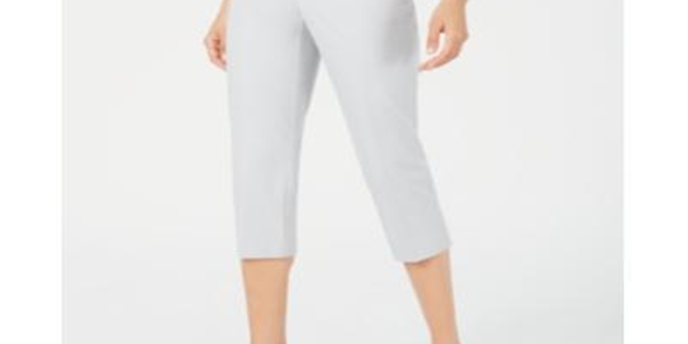 Alfani Women's Straight Leg Capri Pants Gray Size 4