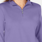 Karen Scott Women's Cotton Half Zip Mock Neck Top Purple Size Medium