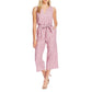 Vince Camuto Women's Wide Leg Cropped Jumpsuit Pink Size Large