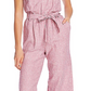 Vince Camuto Women's Wide Leg Cropped Jumpsuit Pink Size Large