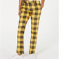 Dickies Junior's Plaid Worker Pants Yellow Size 11
