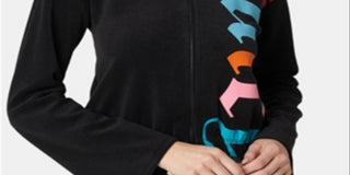 Juicy Couture Women's Zip up Track Hooded Jacket Black Size Large