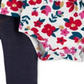 Carter's Girl' sInfant Bodysuits Print Floral Ruffle Pocket Pants Red Floral Size 24MOS