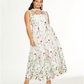 City Studios Women's Trendy Embroidered Floral Gown White Size 14W