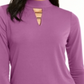 Thalia Sodi Women's Hardware Trim Mock-Neck Top Light Purple Size XX-Large