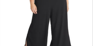Rachel Roy Women's Cold Shoulder V Neck Evening Jumpsuit Black Size 18W