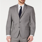 Michael Kors Men's Classic Fit Airsoft Stretch Mini Grid Suit Jacket Gray Size 44