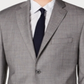 Michael Kors Men's Classic Fit Airsoft Stretch Mini Grid Suit Jacket Gray Size 44