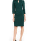 Calvin Klein Women's Keyhole Puff Sleeve DressGreen Size 10