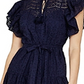 Bcbgmaxazria Women's Eyelet Ruffle Mini Dress Blue Size Large