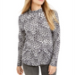 Charter Club Women's Printed Cotton Turtleneck Top White Size Medium