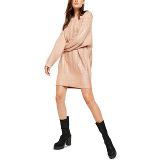 Free People Women's Good as Sweater Dress Gold Size XS