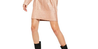 Free People Women's Good as Sweater Dress Gold Size XS
