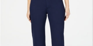 Charter Club Women's Cropped Wide Leg Pants Blue Size 4