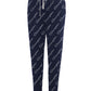 Champion Women's Allover Logo Outline Script Joggers Blue Size X-Small