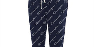 Champion Women's Allover Logo Outline Script Joggers Blue Size X-Small