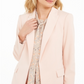 Calvin Klein Women's Peak Lapel Open Front Blazer Pink Size 6
