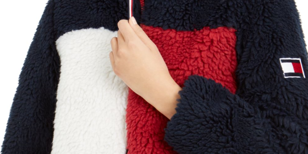 Tommy Hilfiger Women's Sherpa Jacket Blue Size Medium