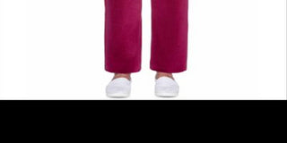 Alfred Dunner Women's Idea Velour Pants Purple Size Petite M