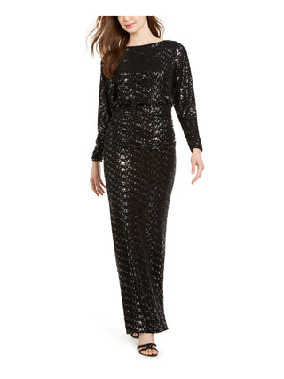 Vince Camuto Women's Long Sleeve Maxi Dress Black Size 10