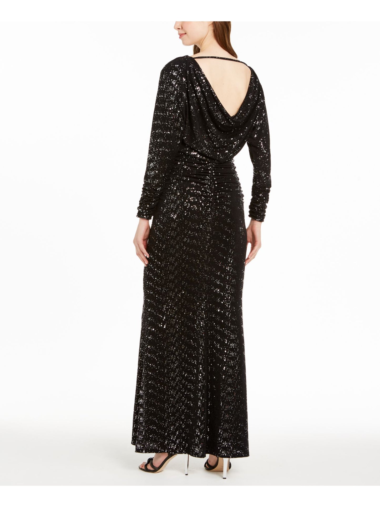 Vince Camuto Women's Long Sleeve Maxi Dress Black Size 10