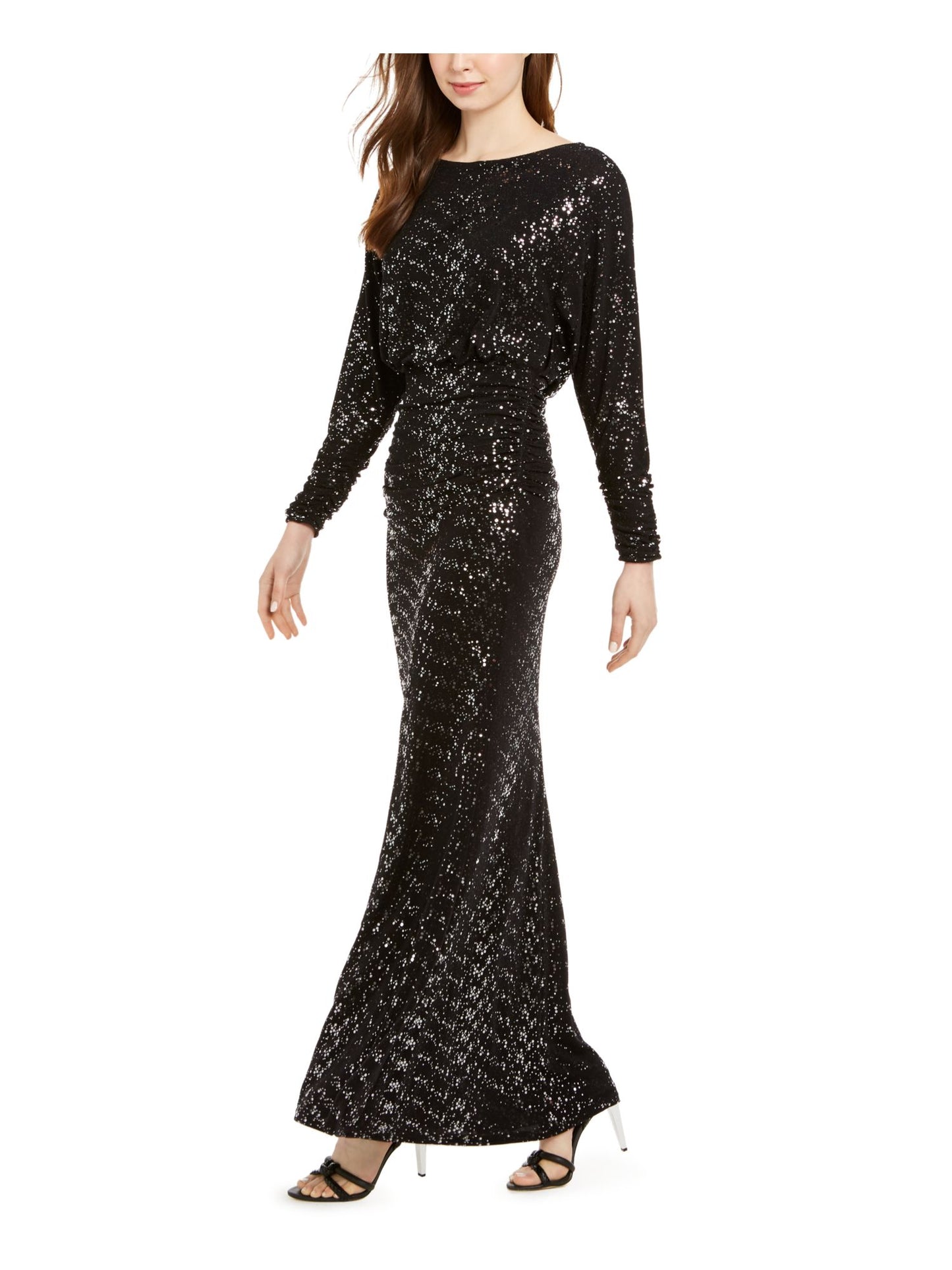 Vince Camuto Women's Long Sleeve Maxi Dress Black Size 10