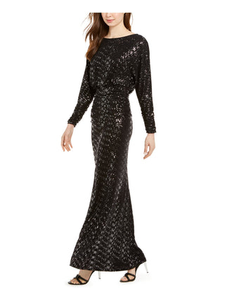 Vince Camuto Women's Long Sleeve Maxi Dress Black Size 10