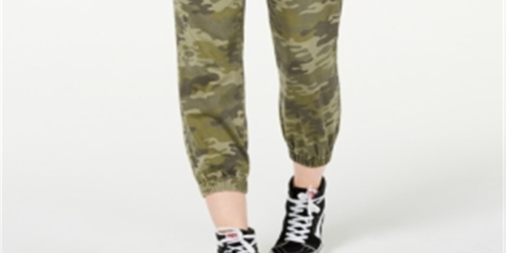 Tinseltown Women's Drawstring Jogger Jeans Green Size Large