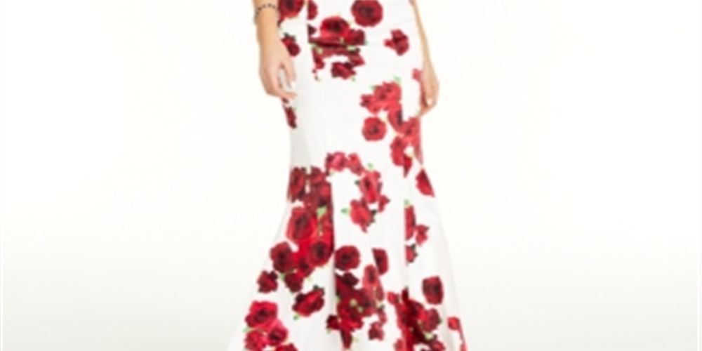 Teeze Me Women's Short Sleeve Off Shoulder Crop Top White/Red Size 1