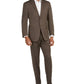 Marc New York Men's Single Breasted Patterned Suit Brown Size 44