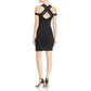 Guess Women's Valorie Crisscross Bodycon Dress Black Size Small