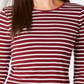 Charter Club Women's Metallic Stripe Top Red Size X-Small