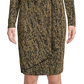 Calvin Klein Women's Embellished Glitter Long Sleeve V Neck Above the Knee Sheath Party Dress Yellow Size 10
