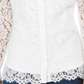 Charter Club Women's Lace Button up Shirt White Size S