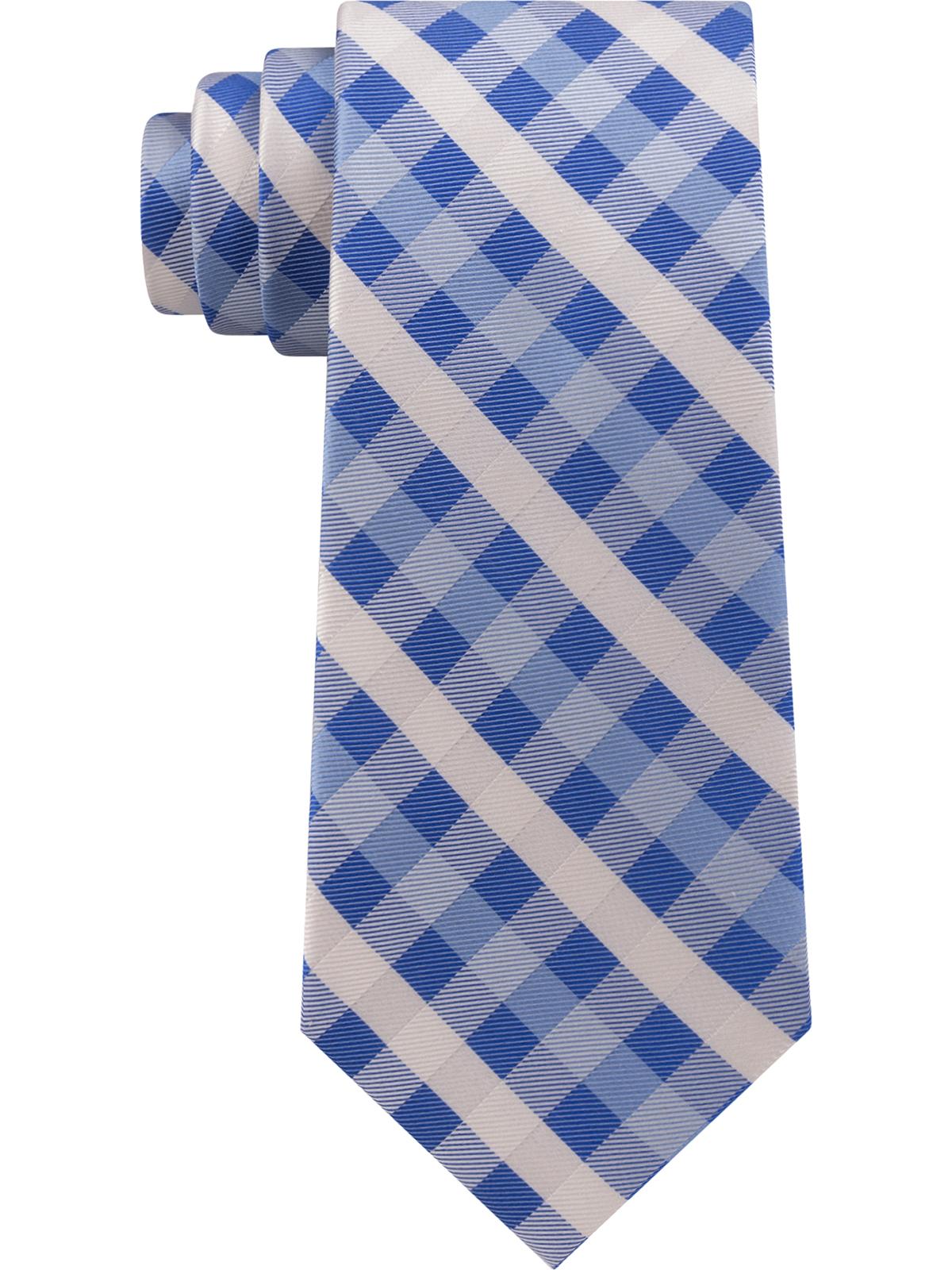 Tommy Hilfiger Men's Vermont Silk Blend Checkered Neck Tie Blue Size Regular
