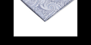 Ryan Seacrest Distinction Men's Wakefield Silk Paisley Pocket Square Gray  Size Regular