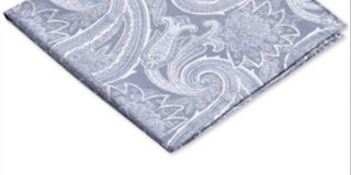 Ryan Seacrest Distinction Men's Wakefield Silk Paisley Pocket Square Gray  Size Regular