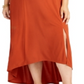NY Collection Women's Cold Shoulder High Low Maxi Dress Brown Size 3X