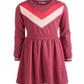 Epic Threads Big Girl's Chevron Sweatshirt Dress Red Size Large