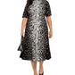 Alfani Women's Dot Print Tie Neck Dress Black Size 12