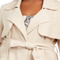 Bar III Women's Plus Faux Suede Belted Jacket White Size 16